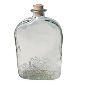 Pier 1 Imports Decorative Glass Bottle With Cork Stopper Made In Spain